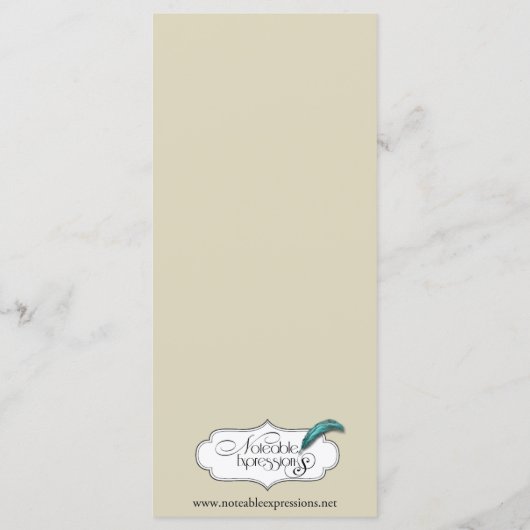  Hete Luchtballon Wedding Menu (Achterkant)