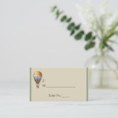 Hete Luchtballon Wedding Place Cards Plaatskaartje (Staand voorkant)