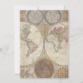 Hete Luchtballon & Wereldkaart Baby shower Kaart (Achterkant)