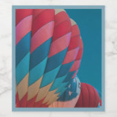 hete luchtballon wijn etiket (Enkel label)