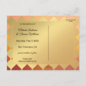 Hete Luchtballon Zonsondergang Sla het Datum Brief Aankondigingskaart (Achterkant)