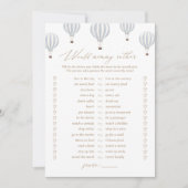 Hete luchtballon zou mama liever Baby shower Kaart (Voorkant)