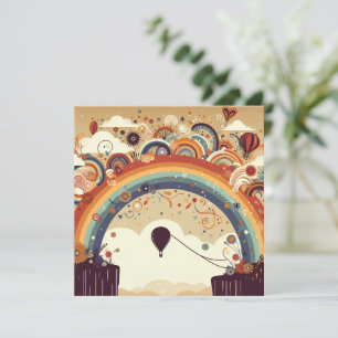 Hete luchtballonavontuur wacht op tweeling Baby sh