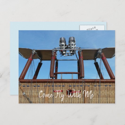 Hete Luchtballonmand en Brander Briefkaart (Voorkant / Achterkant)