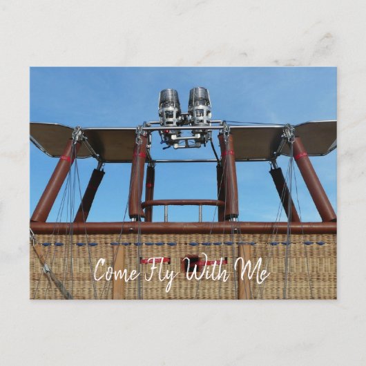 Hete Luchtballonmand en Brander Briefkaart (Voorkant)