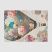 Hete Luchtballonnen Abstracte Collage Decoupage Tissuepapier (Voorkant)