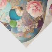 Hete Luchtballonnen Abstracte Collage Decoupage Tissuepapier (Detail)