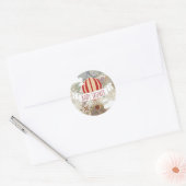 Hete Luchtballonnen  Avontuur Baby shower Ronde Sticker (Envelop)