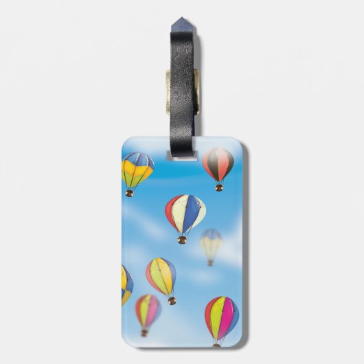 hete luchtballonnen bagagelabel (Achterkant verticaal)