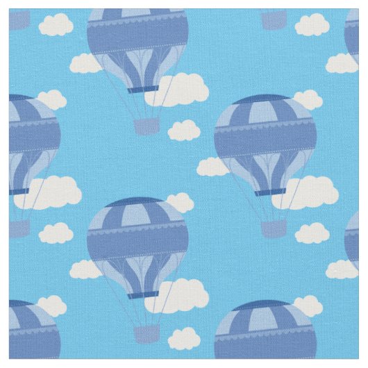 Hete luchtballonnen blauw stof (Close Up)