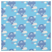 Hete luchtballonnen blauw stof (Swatch)