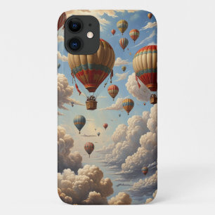Hete luchtballonnen Blue Sky Clouds Sunset  Case-Mate iPhone Case