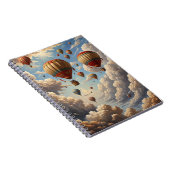 Hete luchtballonnen Blue Sky Clouds Sunset  Notitieboek (Rechterzijde)