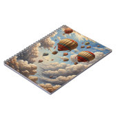 Hete luchtballonnen Blue Sky Clouds Sunset  Notitieboek (Linkerzijde)