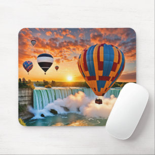 Hete luchtballonnen boven Niagra-Herfsten Muismat