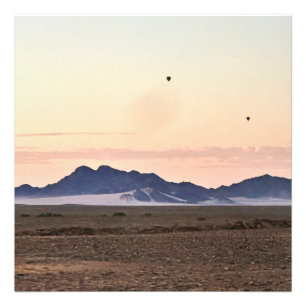 Hete luchtballonnen boven Sossusvlei Foto Afdruk