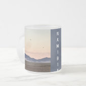 Hete luchtballonnen boven Sossusvlei Matglas Koffiemok (Voorkant links)