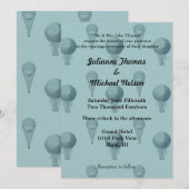 Hete luchtballonnen bruiloft kaart (Voorkant / Achterkant)