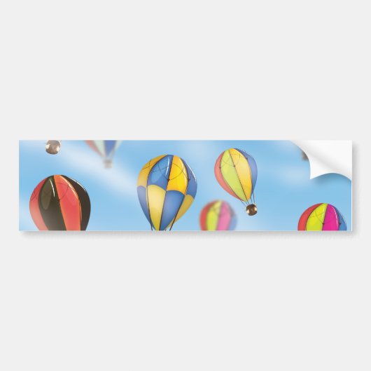 hete luchtballonnen bumpersticker (Voorkant)