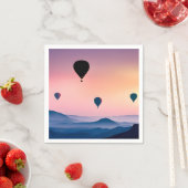 Hete Luchtballonnen en Bergen Servet (Insitu)