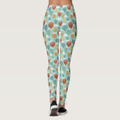 Hete Luchtballonnen en Witte Wolken Patterned Leggings (Achterkant)