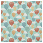 Hete Luchtballonnen en Witte Wolken Patterned Stof (Swatch)