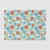 Hete Luchtballonnen en Witte Wolken Patterned Tissuepapier (Voorkant)