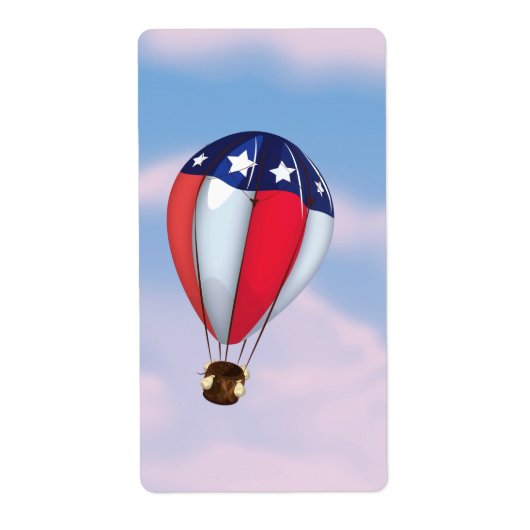 hete luchtballonnen etiket (Voorkant)