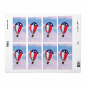 hete luchtballonnen etiket (Full Sheet)