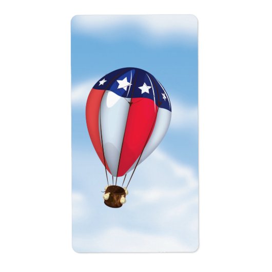 hete luchtballonnen etiket (Voorkant)