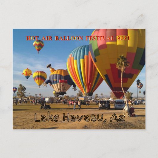 Hete Luchtballonnen Festival Lake Havasu Briefkaart (Voorkant)