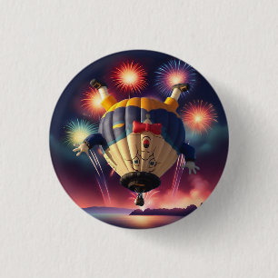 Hete Luchtballonnen Festival Lake Havasu Ronde Button 3,2 Cm