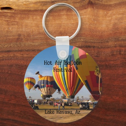 Hete Luchtballonnen Festival Lake Havasu Sleutelhanger (Achterkant)