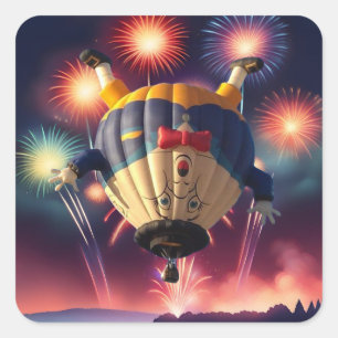 Hete Luchtballonnen Festival Lake Havasu Vierkante Sticker