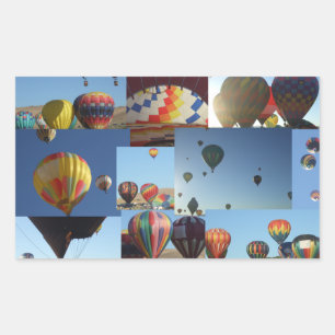 Hete Luchtballonnen Foto Collage Sticker