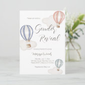 Hete luchtballonnen Geslacht onthullen pastelkleur Kaart (Staand voorkant)