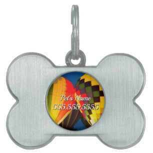 Hete Luchtballonnen Gloed Pet ID Tag Huisdieren Naamplaatje