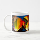 Hete luchtballonnen gloeien koffie Mok (Links)