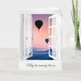 Hete Luchtballonnen in Berg Mist Sympathie Kaart