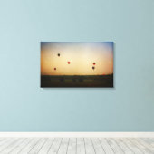 Hete Luchtballonnen in het Morning 3 paneelcanvas Canvas Afdruk (Insitu (Houten vloer))
