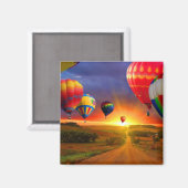 hete luchtballonnen magneet (Voorkant / Achterkant)