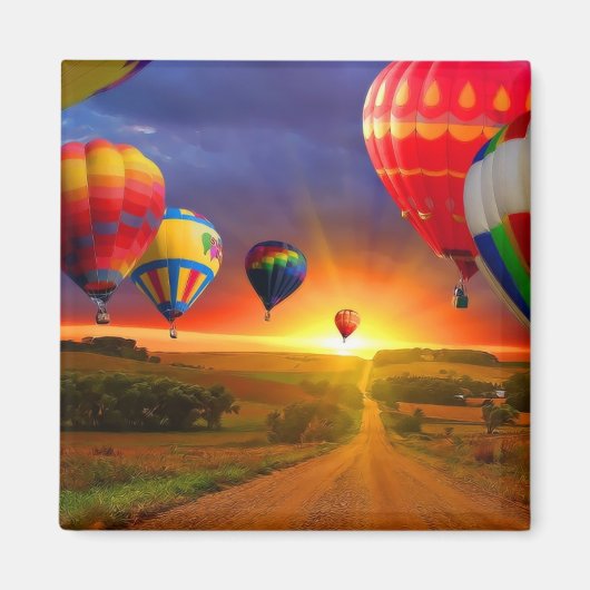 hete luchtballonnen magneet (Voorkant)
