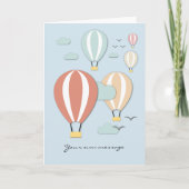 Hete Luchtballonnen Papercut Stijl Bedankkaart (Voorkant)