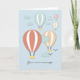Hete Luchtballonnen Papercut Stijl Bedankkaart
