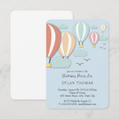 Hete Luchtballonnen Papercut Stijl Kaart (Voorkant / Achterkant)