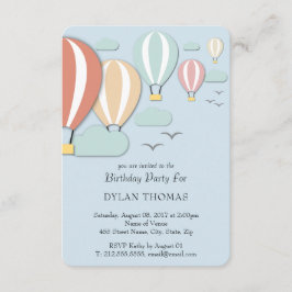 Hete Luchtballonnen Papercut Stijl Kaart