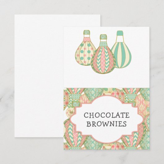 Hete Luchtballonnen Party Tafeltent Kaart (Voorkant / Achterkant)