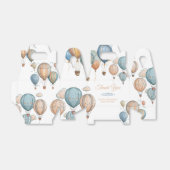 Hete Luchtballonnen Pastel Boy Reizen Baby shower Bedankdoosjes (Uitgevouwen)