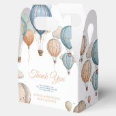 Hete Luchtballonnen Pastel Boy Reizen Baby shower Bedankdoosjes (Geopend)