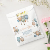 Hete Luchtballonnen Pastel Boy Reizen Baby shower Bedankzakje (Gezegeld)